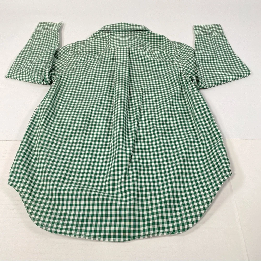 RALPH LAUREN Polo Green Plaid Button Down Long  Sleeve Shirt Boy's Size S(8)